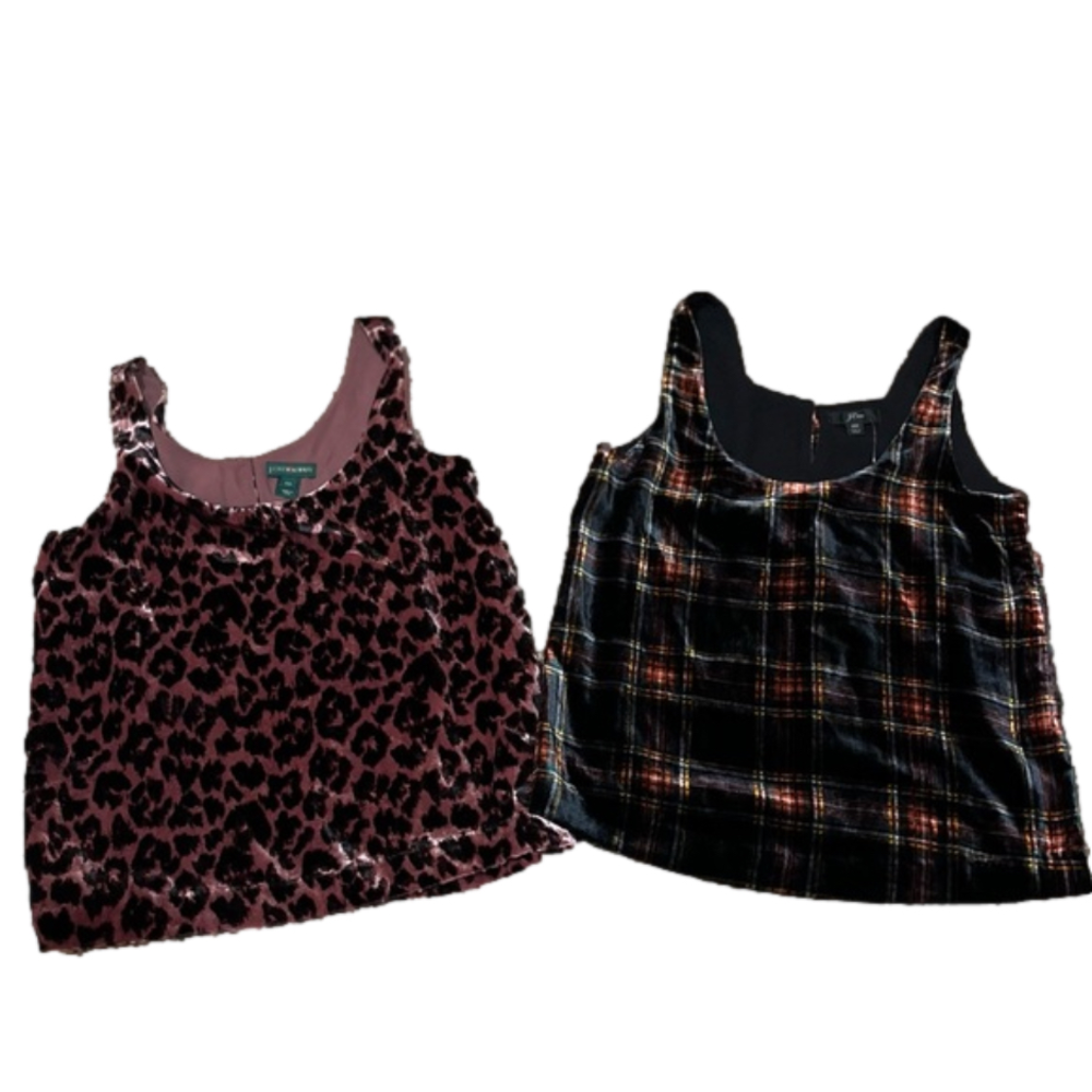 Bundle of 2 J Crew NWT Always Velvet Scoop Neck Tank Tops